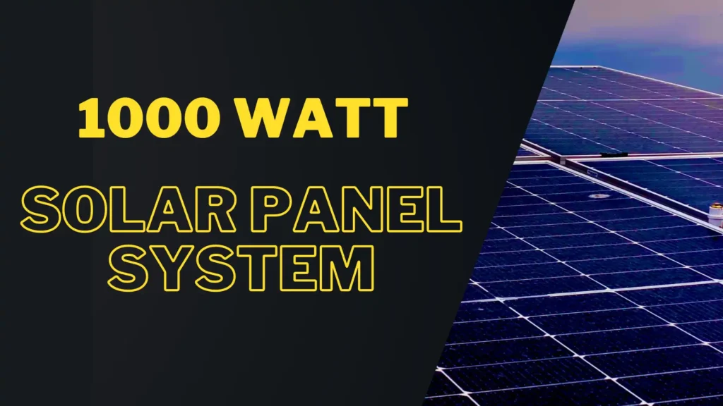 1000 watt solar panel system